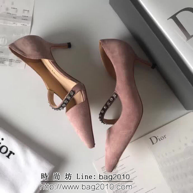 DIOR迪奧 2018秋季新款 磨砂皮 高跟女單鞋 QZS2137